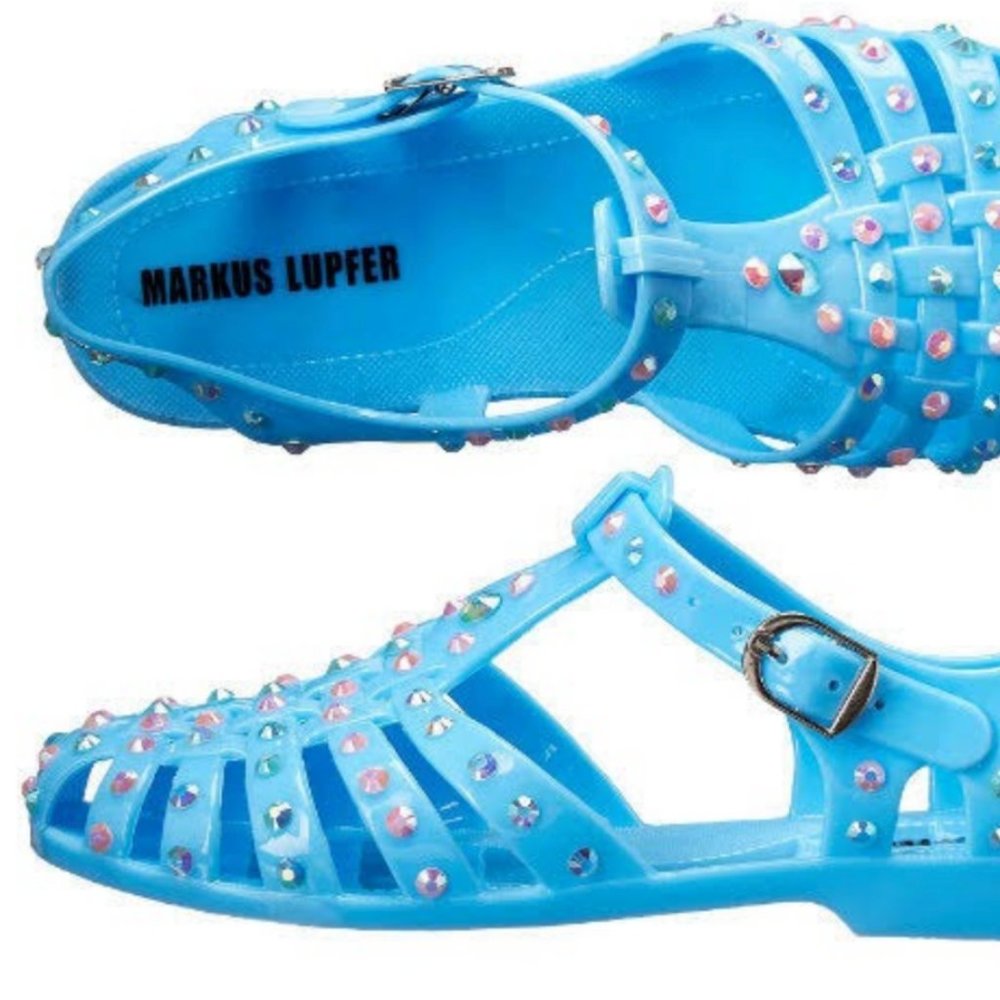 Markus Lupfer Jelly Rhinestone Sandal- Y2K 90s ShopBop NWT never worn size 40 - Picture 1 of 6